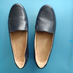 Size 11 Black Faux Leather Flats
